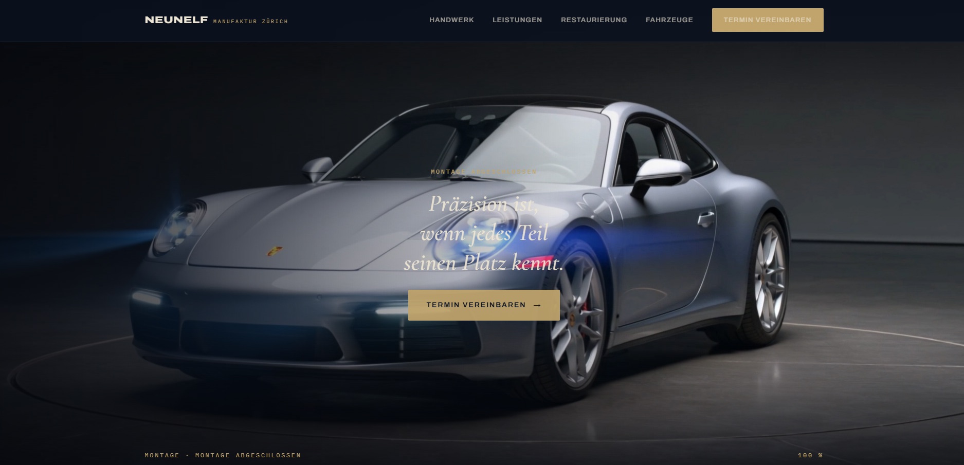 Bildschirmansicht der Website Neunelf.